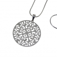 Pendentif acier arabesques