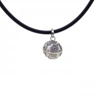 Pendentif bola argent massif.