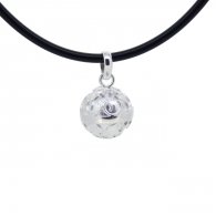 Pendentif bola argent massif.