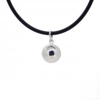 Pendentif bola argent massif.