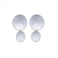 Boucle double parabole argent