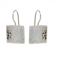 Boucles parabole carr�e argent
