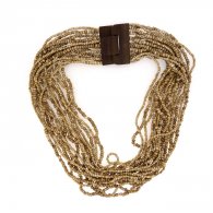 Collier bois et perles