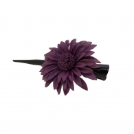 Pince � cheveux fleur margot cuir pourpre