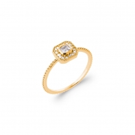 BAGUE PLAQU OR