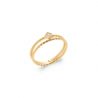 BAGUE PLAQU OR