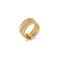 BAGUE PLAQU OR
