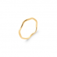 BAGUE PLAQU OR