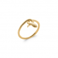 BAGUE PLAQU OR