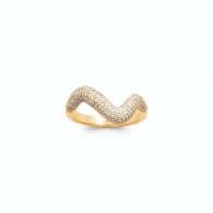 BAGUE PLAQU� OR
